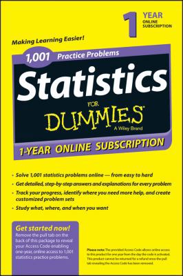 Paperback 1,001 Statistics Practice Problems for Dummies Access Code Card (1-Year Subscription) Book