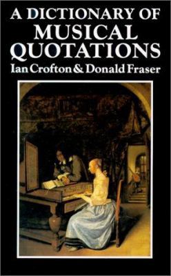 A Dictionary of Musical Quotations (The Compani... 0825671752 Book Cover