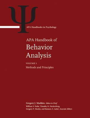 APA Handbook of Behavior Analysis: Volume 1: Me... 1433811111 Book Cover