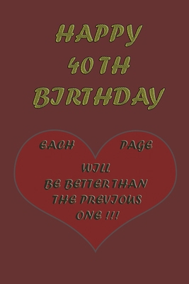 Happy 40th Birthday: Each page will be better t... B083XX3TBY Book Cover