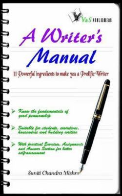 A Writer'S Manual 8192079627 Book Cover