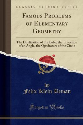 Famous Problems of Elementary Geometry: The Dup... 1330117735 Book Cover