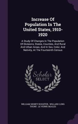 Increase of Population in the United States, 19... 1342631056 Book Cover