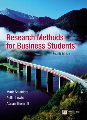 Research Methods for Business Students 0273701487 Book Cover