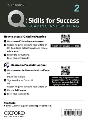 Q3e 2 Reading and Writing IQ and Classroom Pres... 0194903990 Book Cover