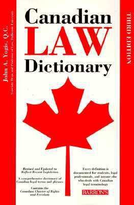 Canadian Law Dictionary 0812018877 Book Cover