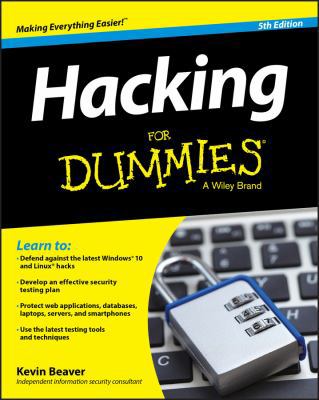 Hacking for Dummies (For Dummies (Computer/tech)) 1119154685 Book Cover