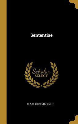 Sententiae [Latin] 1010191616 Book Cover