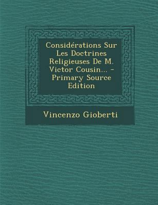 Considerations Sur Les Doctrines Religieuses de... [French] 1295568586 Book Cover