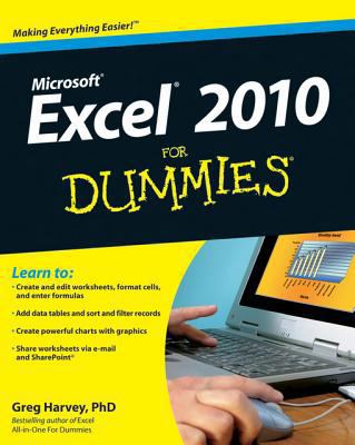 Excel 2010 for Dummies 0470634685 Book Cover