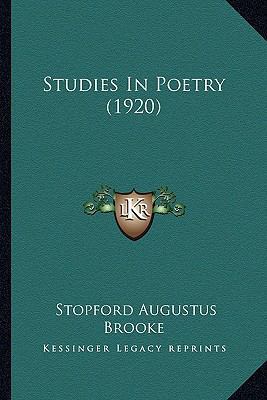 Studies In Poetry (1920) 1163899585 Book Cover