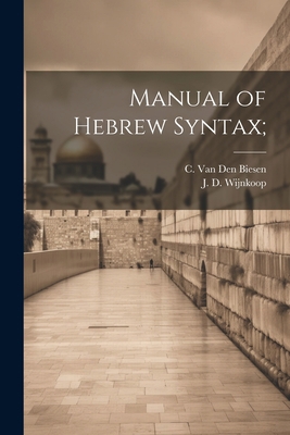 Manual of Hebrew Syntax; 102188765X Book Cover