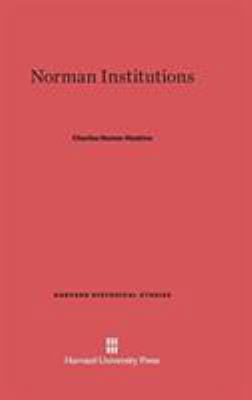 Norman Institutions 0674336437 Book Cover