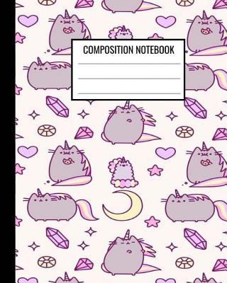 Paperback Composition Notebook : Kawaii Cute Cat Unicorn Pink Theme Composition Notebook 8x10; 120 Pages; Journal Book