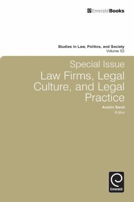 Special Issue: Law Firms, Legal Culture and Leg... 0857243578 Book Cover