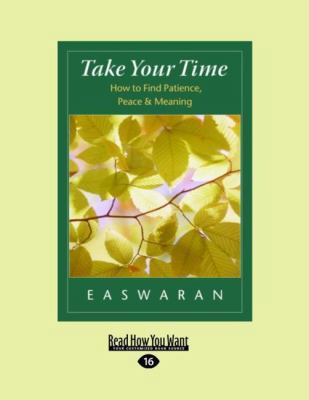 Take Your Time: How to Find Patience, Peace & M... [Large Print] 1458778487 Book Cover