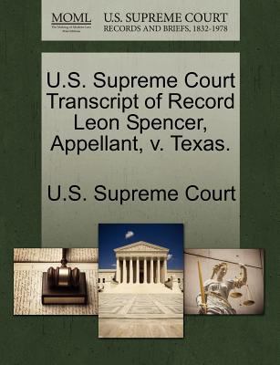 U.S. Supreme Court Transcript of Record Leon Sp... 1270029959 Book Cover