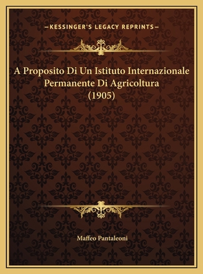 A Proposito Di Un Istituto Internazionale Perma... [Italian] 1169614787 Book Cover