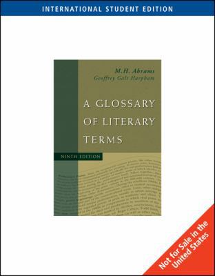 A Glossary of Literary Terms 1413033938 Book Cover