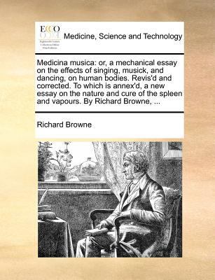 Medicina Musica: Or, a Mechanical Essay on the ... 1171367767 Book Cover