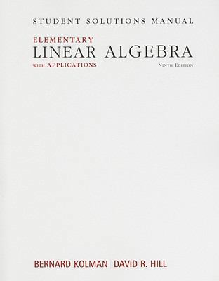 Student Solutions Manual for Elementary Linear ... 013229656X Book Cover