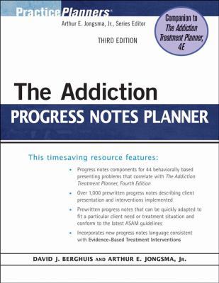 The Addiction Progress Notes Planner 0470402768 Book Cover