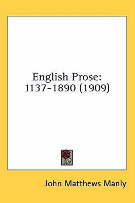English Prose: 1137-1890 (1909) 1436548144 Book Cover
