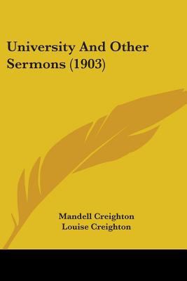 University And Other Sermons (1903) 1104518686 Book Cover