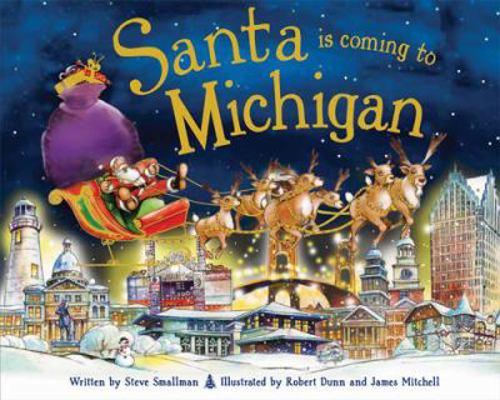 Santa Is Coming to Michigan B00EBGMCMS Book Cover