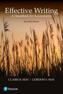 Effective Writing: A Handbook for Accountants 0134667387 Book Cover