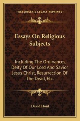 Essays On Religious Subjects: Including The Ord... 1163083399 Book Cover