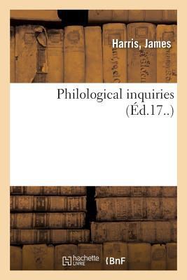 Philological Inquiries [French] 2019309467 Book Cover