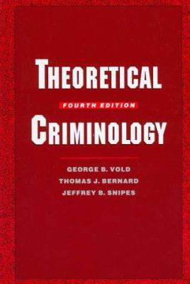 Theoretical Criminology 0195073215 Book Cover