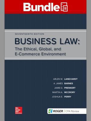 Gen Combo Looseleaf Business Law; Connect Acces... 1260259811 Book Cover