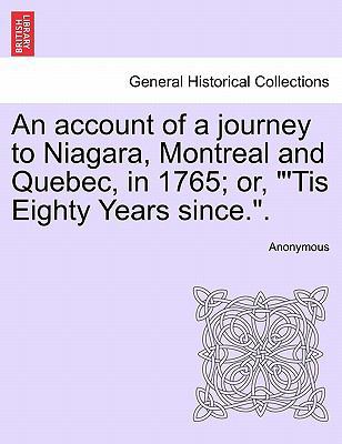 An Account of a Journey to Niagara, Montreal an... 1241553912 Book Cover