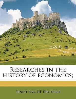 Researches in the History of Economics; 1176944355 Book Cover