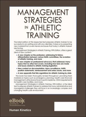 Management Strategies in Athletic Training 1492536180 Book Cover