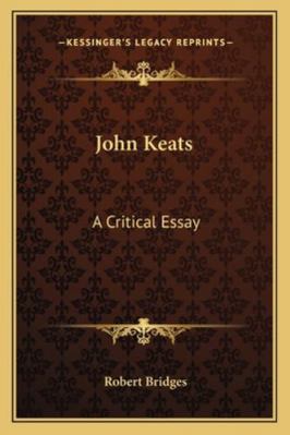 John Keats: A Critical Essay 1162943920 Book Cover