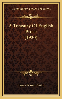 A Treasury of English Prose (1920) 116473962X Book Cover