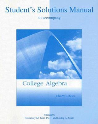 Student Solutions Manual to Accompany College A... 007291761X Book Cover