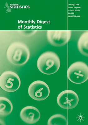 Monthly Digest of Statistics Vol 737, May 2007 0230526047 Book Cover