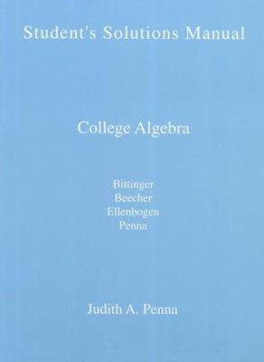 College Algebra: Student's Solutions Manual 0201498065 Book Cover