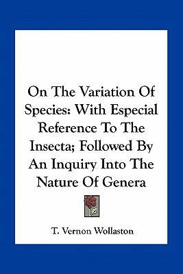 On the Variation of Species: With Especial Refe... 1163771252 Book Cover