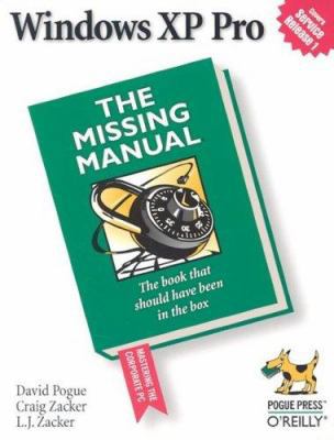 Windows XP Pro: The Missing Manual 059600348X Book Cover