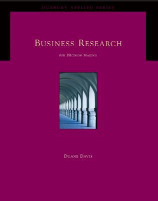 Business Research for Decision Making (Duxbury ... 0534404820 Book Cover