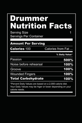 Drummer Nutrition Facts: Grab this product for ... 1676941584 Book Cover