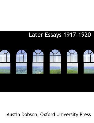 Later Essays 1917-1920 1140580388 Book Cover