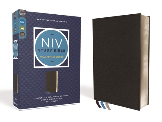 NIV Study Bible, Fully Revised Edition, Genuine... 0310449065 Book Cover