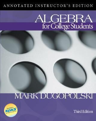 Algebra for College Students w/ MathZone 007301642X Book Cover