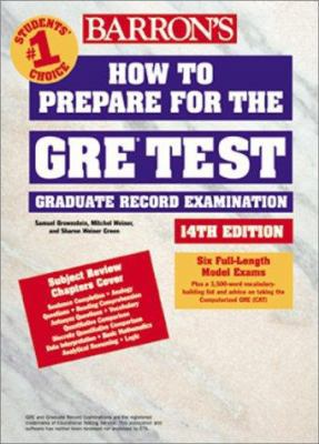 How to Prepare for the Graduate Record Exam GRE... 0764115928 Book Cover